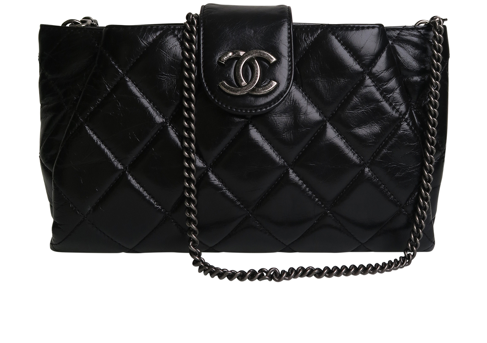 Glazed Calfskin Quilted Coco Pleats Clutch, &pound;1,200, Other view